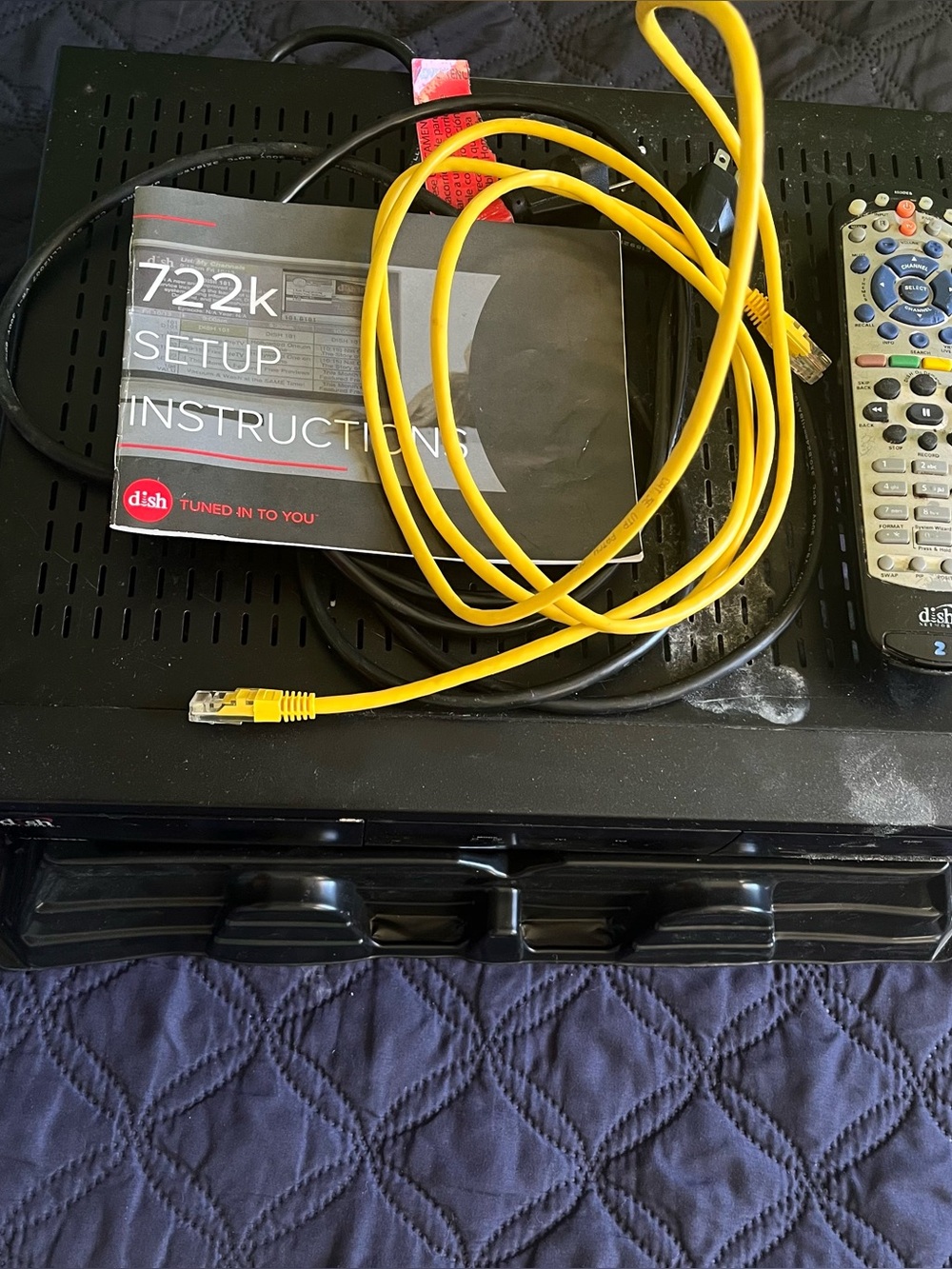 Dish Network ViP 222k DVR HDTV Satellite Receiver With Remote And Cables